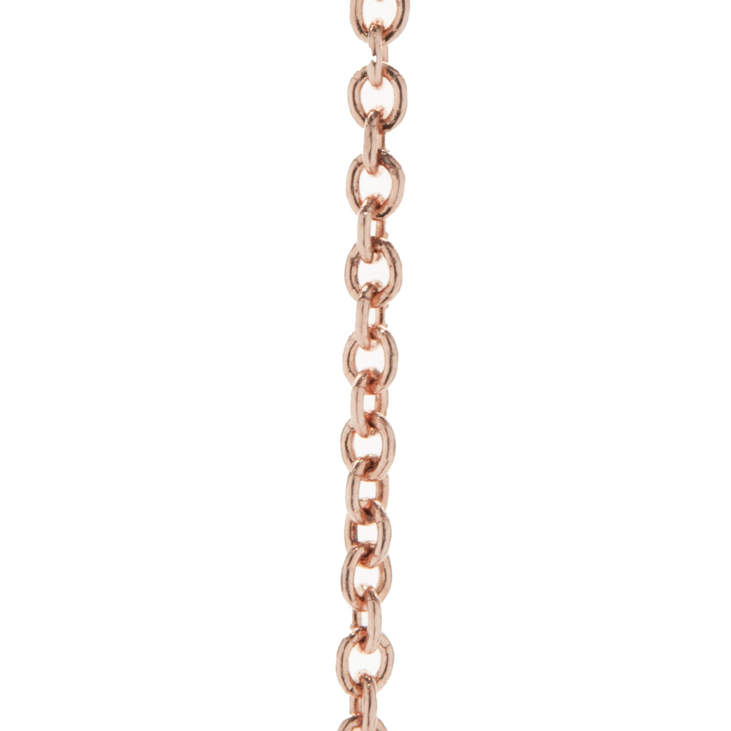 14 Karat Rose Gold Diamond Heart Locket Necklace In Excellent Condition For Sale In Scottsdale, AZ