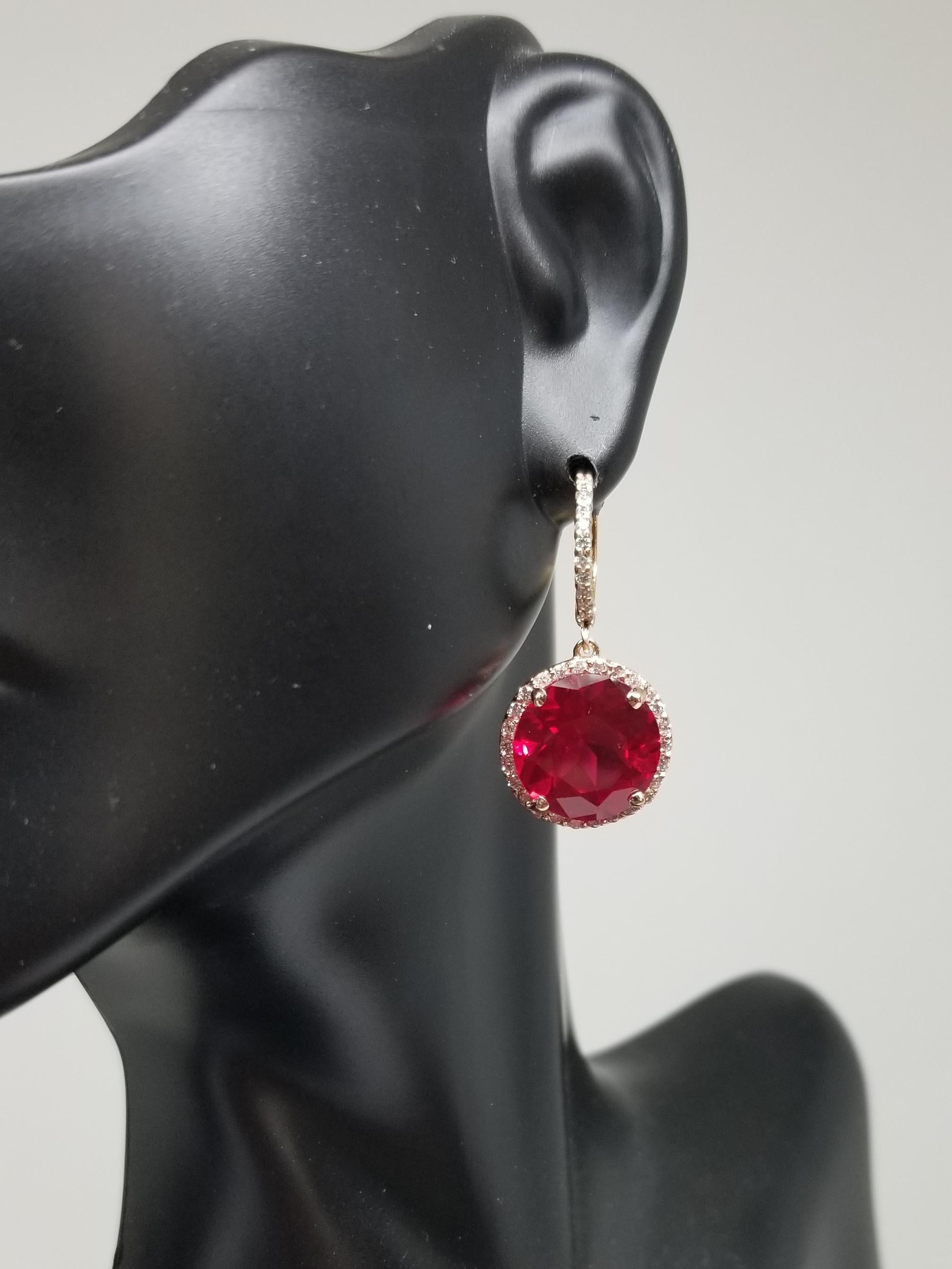 imitation ruby earrings