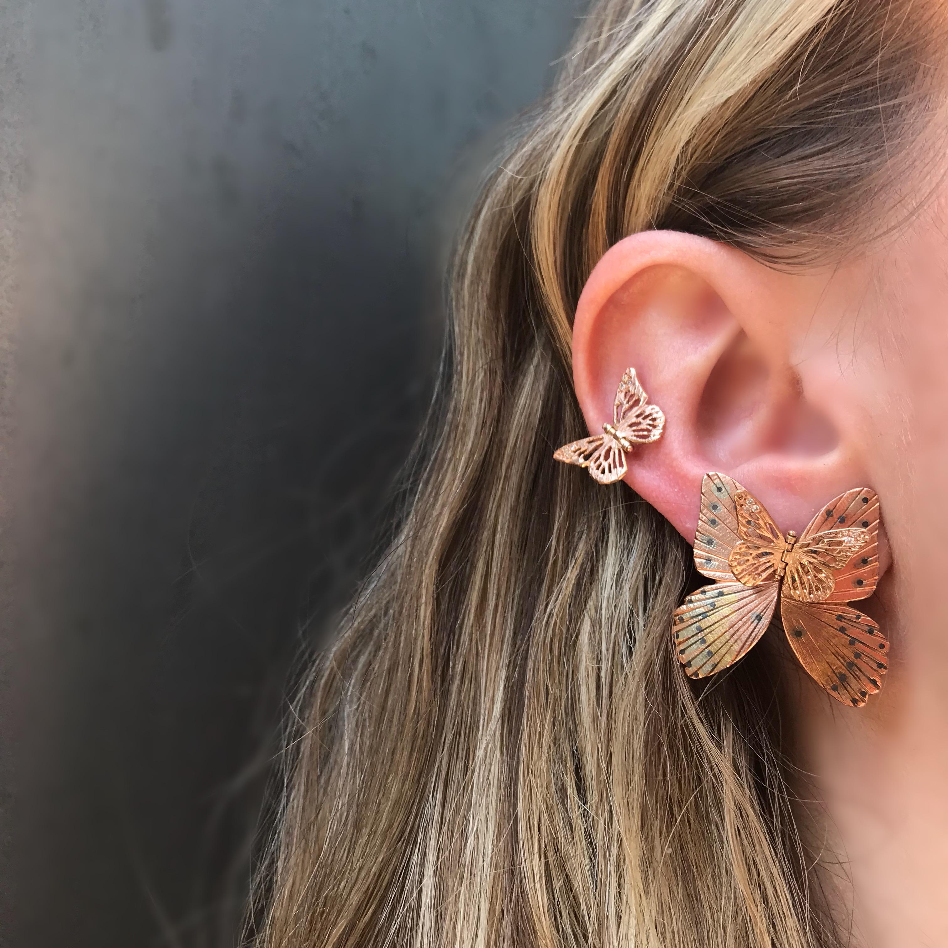gold butterfly earrings paparazzi