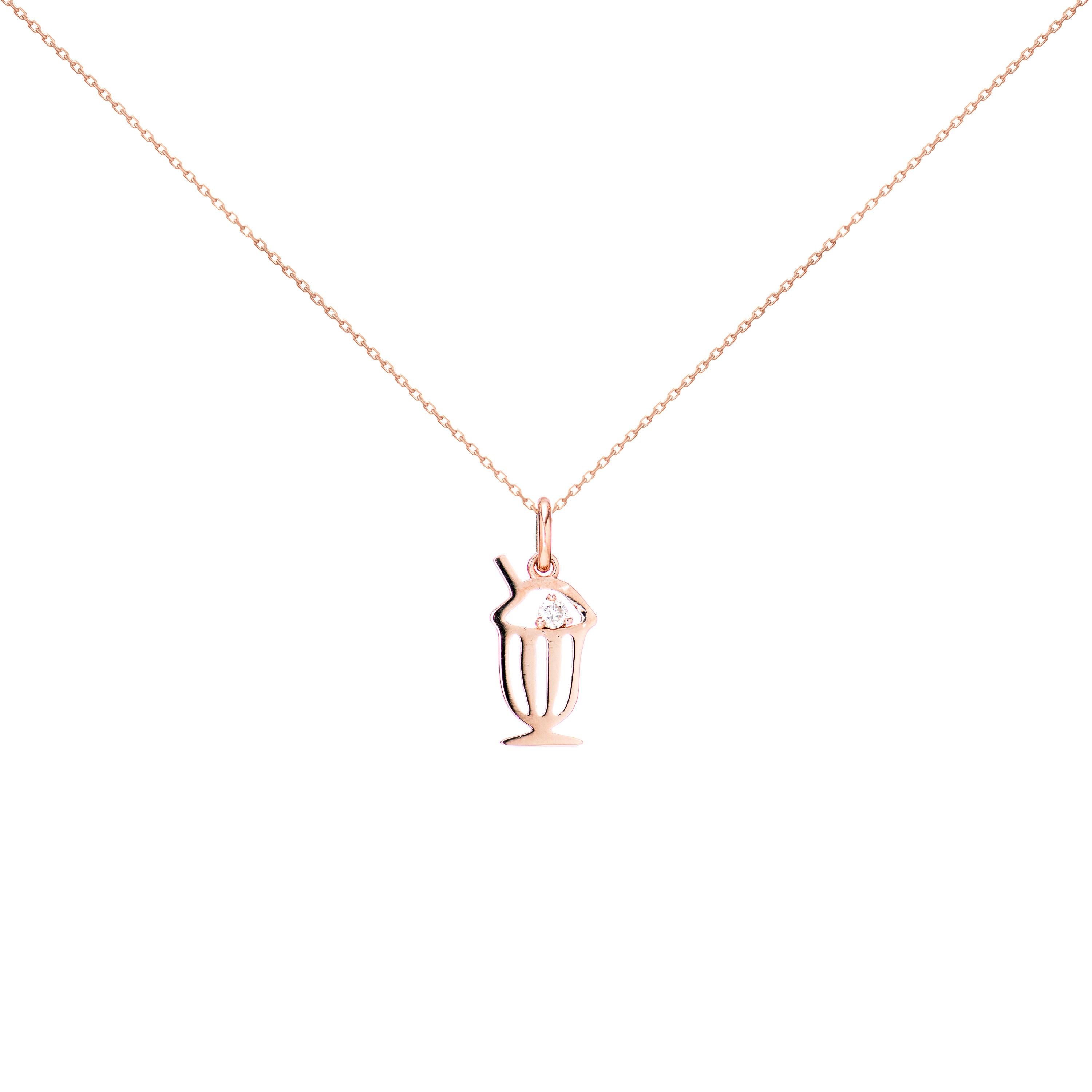 AS29
14kt rose gold diamond Milkshake necklace
If life is about to get tough, just shake it. Boasting a 14kt rose gold construction and adorned with a diamond, this Milkshake necklace from AS29 is all you need for that extra boost of confidence.