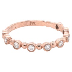 14 Karat Rose Gold Diamond Stackable Anniversary Ring