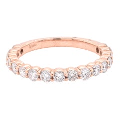 14 Karat Rose Gold Diamond Stackable Anniversary Ring