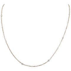 14 Karat Rose Gold Diamonds by the Yard Necklace