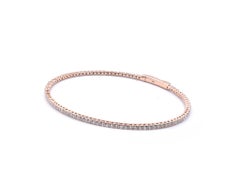 14 Karat Rose Gold Flexible Diamond Bracelet