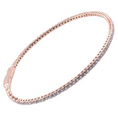rose gold diamond bracelet 14 Karat Rose Gold Flexible Diamond Bracelet