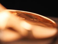 14 Karat Rose Gold Geometric Shape Round Brilliant Diamond Ring