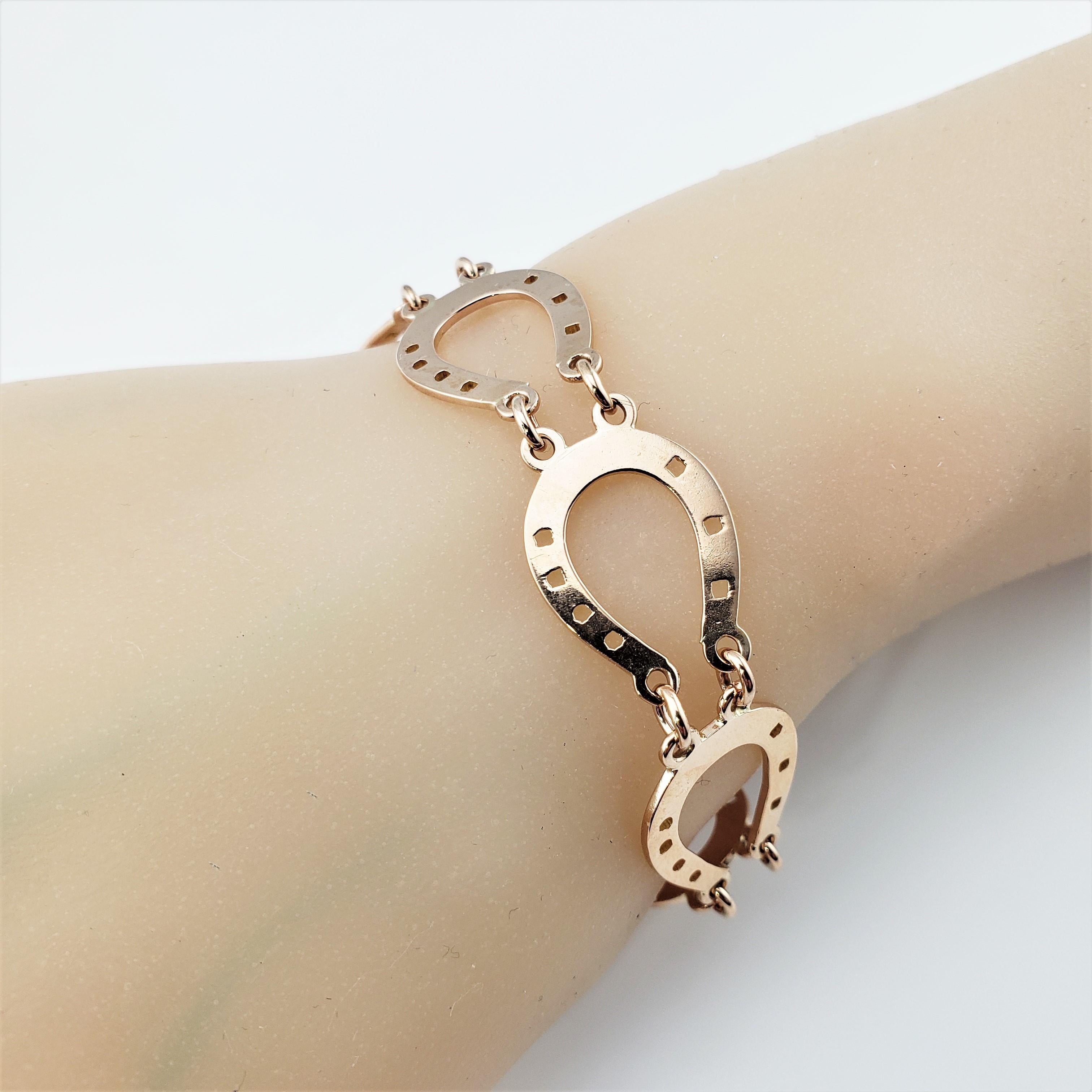 14 Karat Rose Gold Horse Shoe Bracelet 2