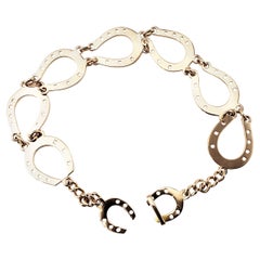 14 Karat Rose Gold Horse Shoe Bracelet