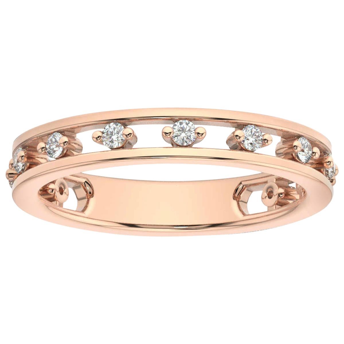 14 Karat Rose Gold Janet Floating Diamond Ring '1/5 Carat' For Sale
