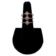 14 Karat Rose Gold Layered Diamond Ring