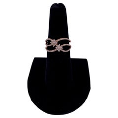 14 Karat Rose Gold Layered Diamond Ring