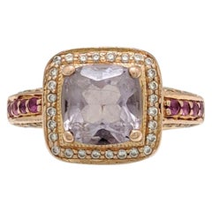 14 Karat Rose Gold Le Vian Amethyst Diamond Pink Sapphire Ring