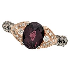 14 Karat Rose Gold Le Vian Rhodelite Garnet Diamond Ring