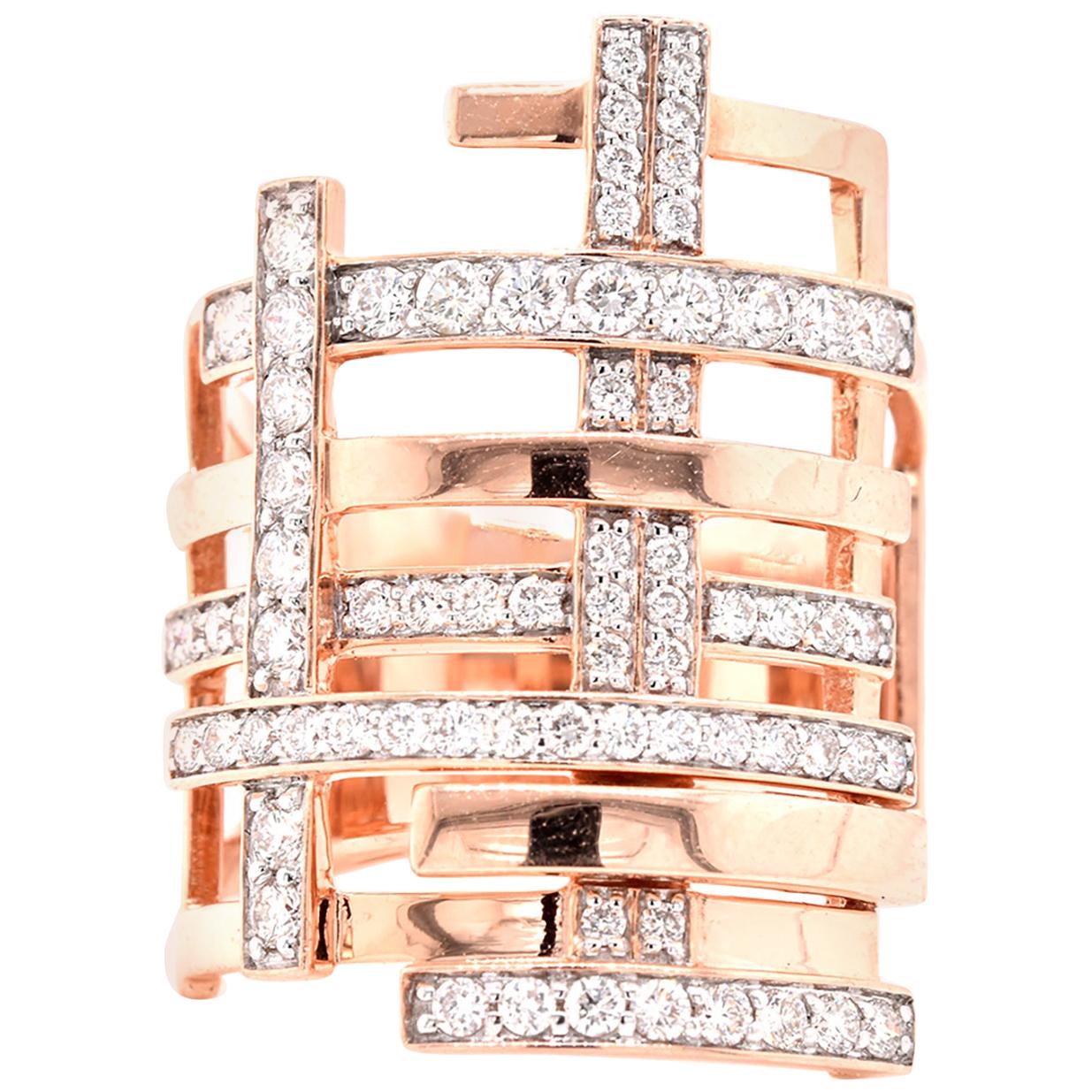 Geometric Gold Ring For Sale at 1stDibs