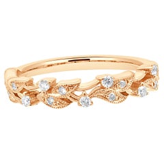 Fascia con diamante Orchard in oro rosa 14 carati