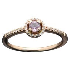 14 Karat Rose Gold Pink Sapphire and Diamonds Ring