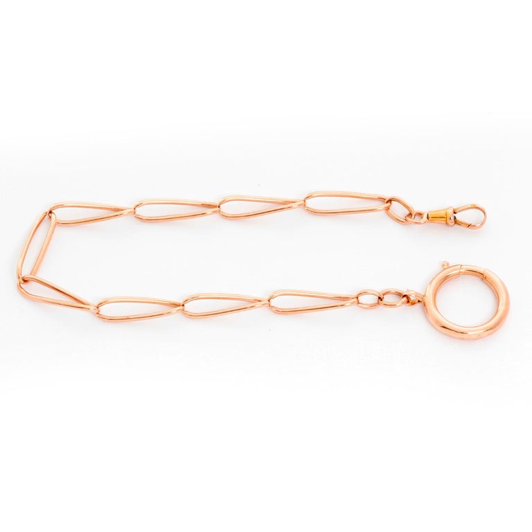 14 Karat Rose Gold Pocket Watch Chain at 1stDibs pocket watches
