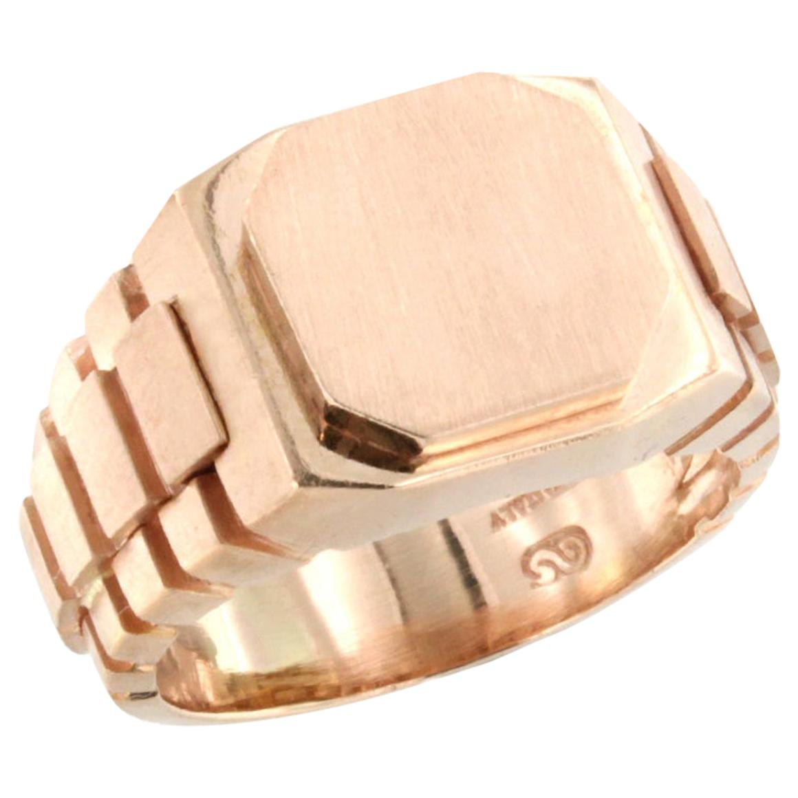 14 Karat Rose Gold Ring For Sale