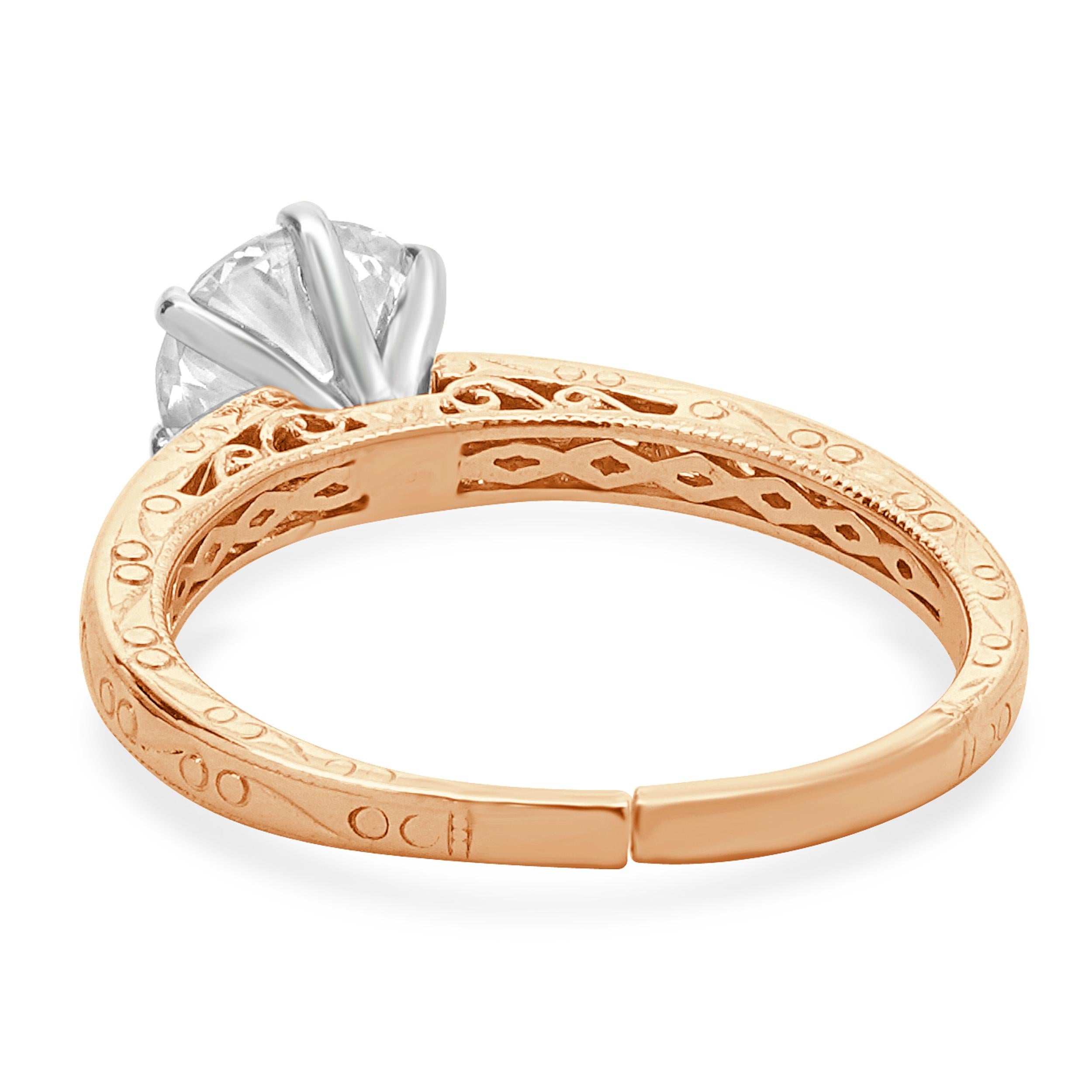 Designer: kundenspezifisch
MATERIAL: 14K Roségold
Diamant: 1,79cttw
Farbe: O-P
Klarheit: SI1
GIA: 2203253390
Ringgröße: 9 (bitte erlauben Sie zwei zusätzliche Versandtage für Größenanfragen)
Abmessungen: Ringspitze misst 2,7 mm
Gewicht: 3.82 Gramm
