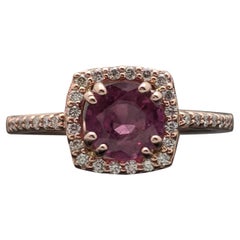 gold ctfour 2020 14 Karat Rose Gold Ruby and Diamonds Ring