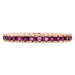 14 Karat Rose Gold Ruby Eternity Stackable Band