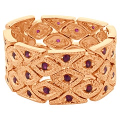 14 Karat Rose Gold Ruby Flex Band