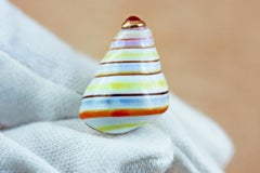 14 Karat Rose Gold Ruby Multi-Color Shell Carnelian Cufflinks