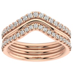 Used 14 Karat Rose Gold Shila Petite Stackable Diamond Ring '2/5 Carat'