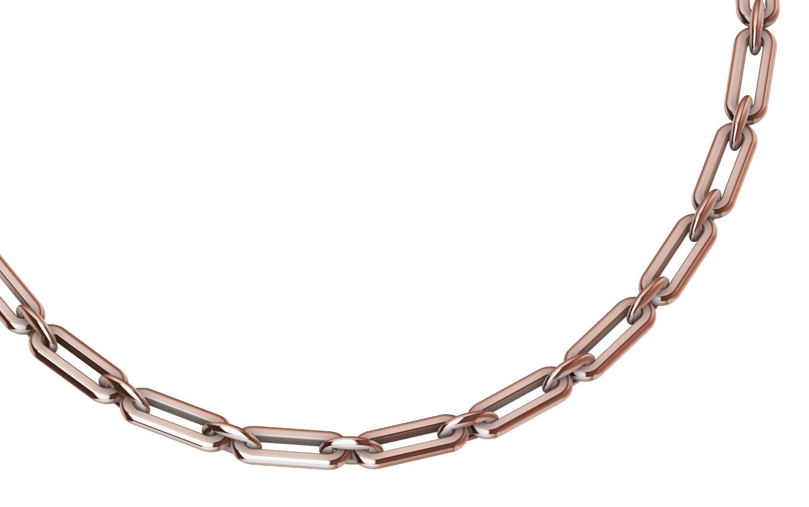 18 Karat Rose Gold  19.75 inch Small Link Chain Necklace  , Tiffany Designer , Thomas Kurilla designed this back in the day. Tiffany's wanted to purchase this design. This was hand carved  from wax. Back in the day. And I still love to carve wax! 