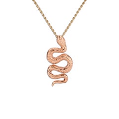 14 Karat Rose Gold Snake Pendant