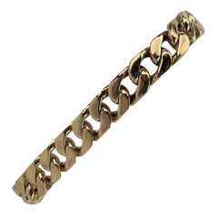 14 Karat Rose Gold Solid Heavy Thick Cuban Curb Link Bracelet