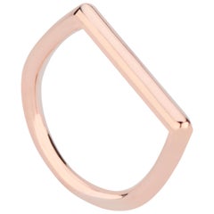 14 Karat Rose Gold Solid Stacking Square Ring 14 Karat Rose Gold Solid Stacking Square Ring