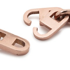 14 Karat Rose Gold Square Gucci Link Chain Necklace