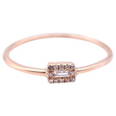 14 Karat Rose Gold Stackable Diamond Fashion Ring