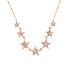14 Karat Rose Gold Star Diamond Neckalce '2/5 Carat'