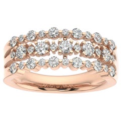 Anillo de Diamantes "2/3 Quilates" de Oro Rosa de 14 Kilates con forma de Estrella