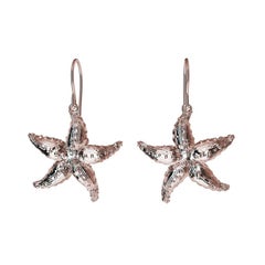 Boucles d'oreilles étoile de mer en or rose 14 carats