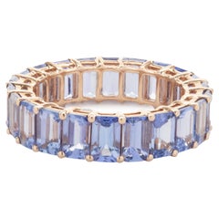 14 Karat Rose Gold Tanzanite Eternity Band