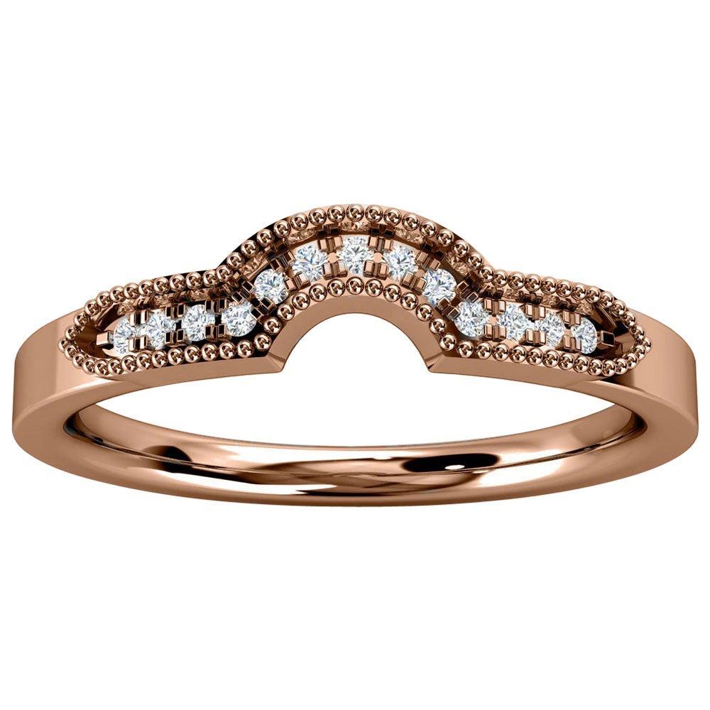 14 Karat Rose Gold Turin Diamond Ring '1/10 Carat'