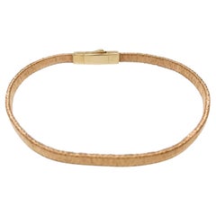 Retro 14 Karat Rose Gold Wire Bracelet