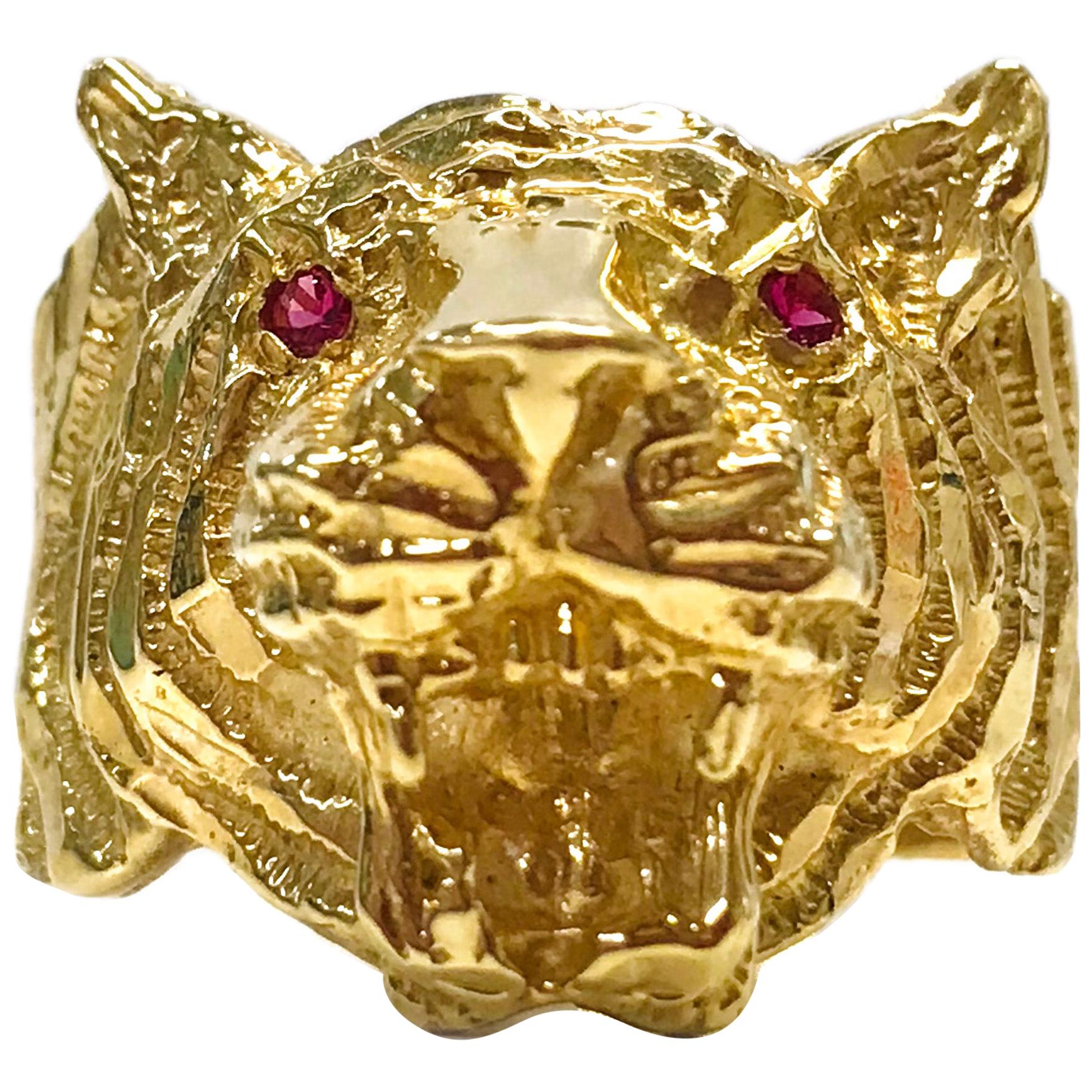 14 Karat Ruby Tiger Ring