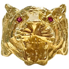 14 Karat Ruby Tiger Ring