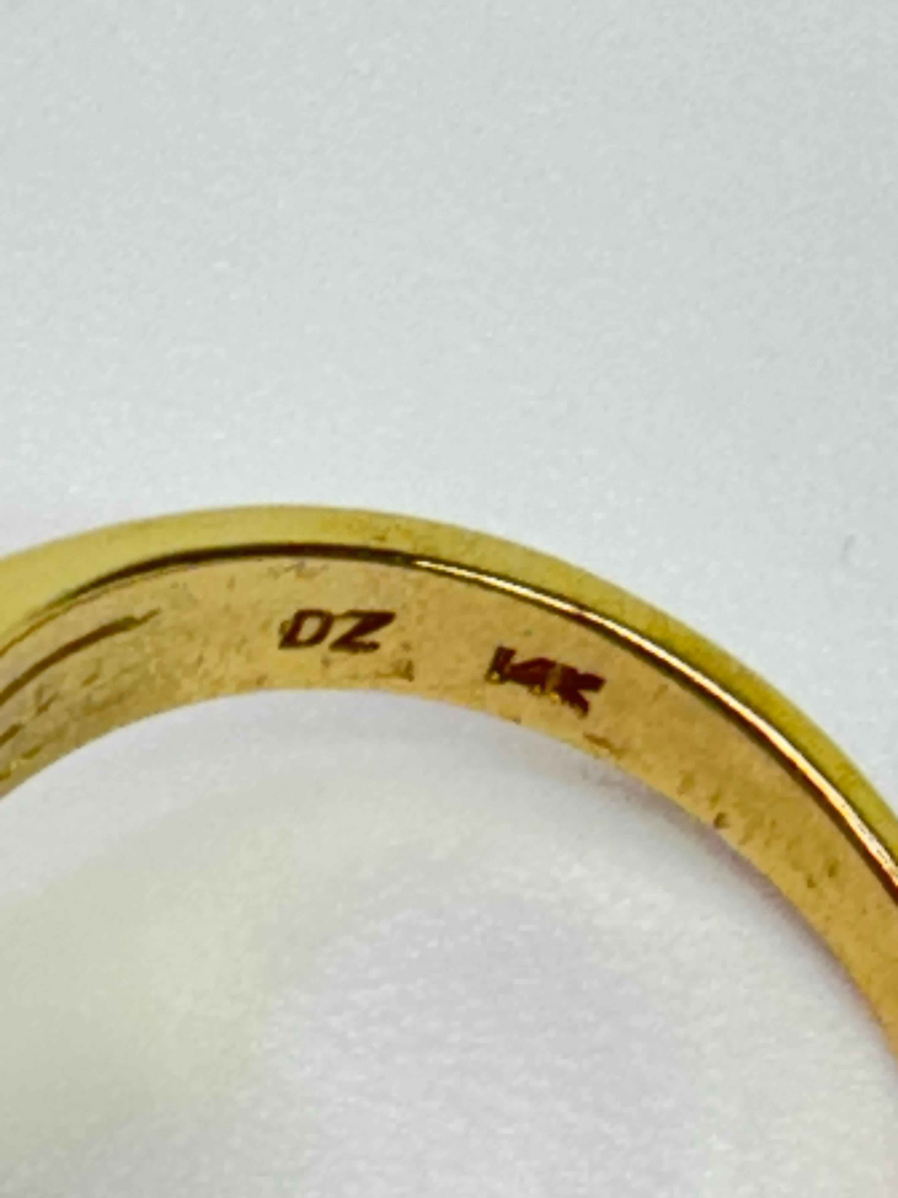 Anello a sette diamanti da 14 carati in vendita 2