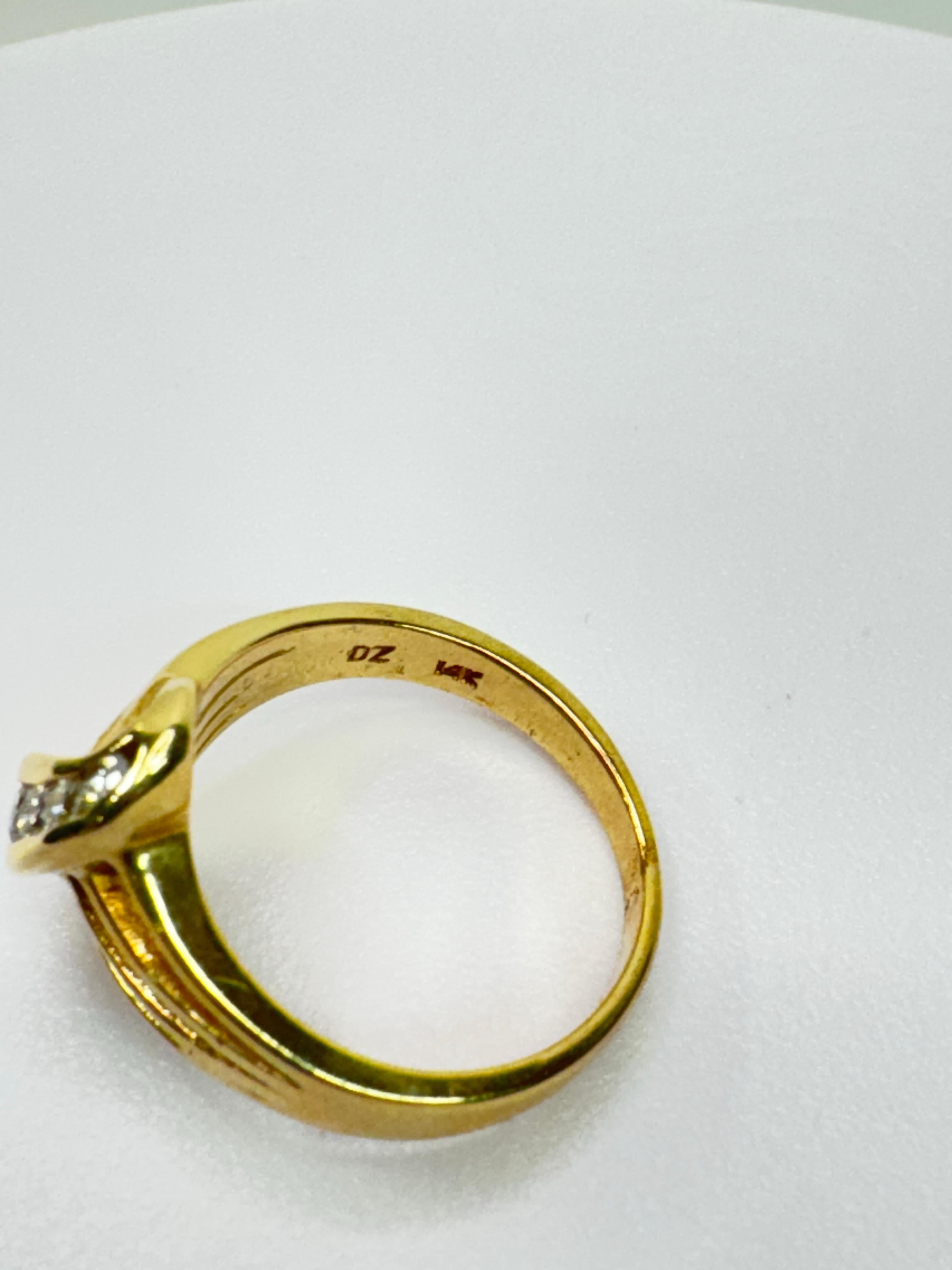 Anello a sette diamanti da 14 carati in vendita 3