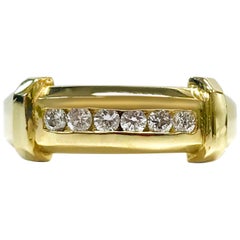 14 Karat Sechs Diamant-Ring