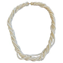 14 Karat six-strand Freshwater Pearl 20-inch Bead Necklace