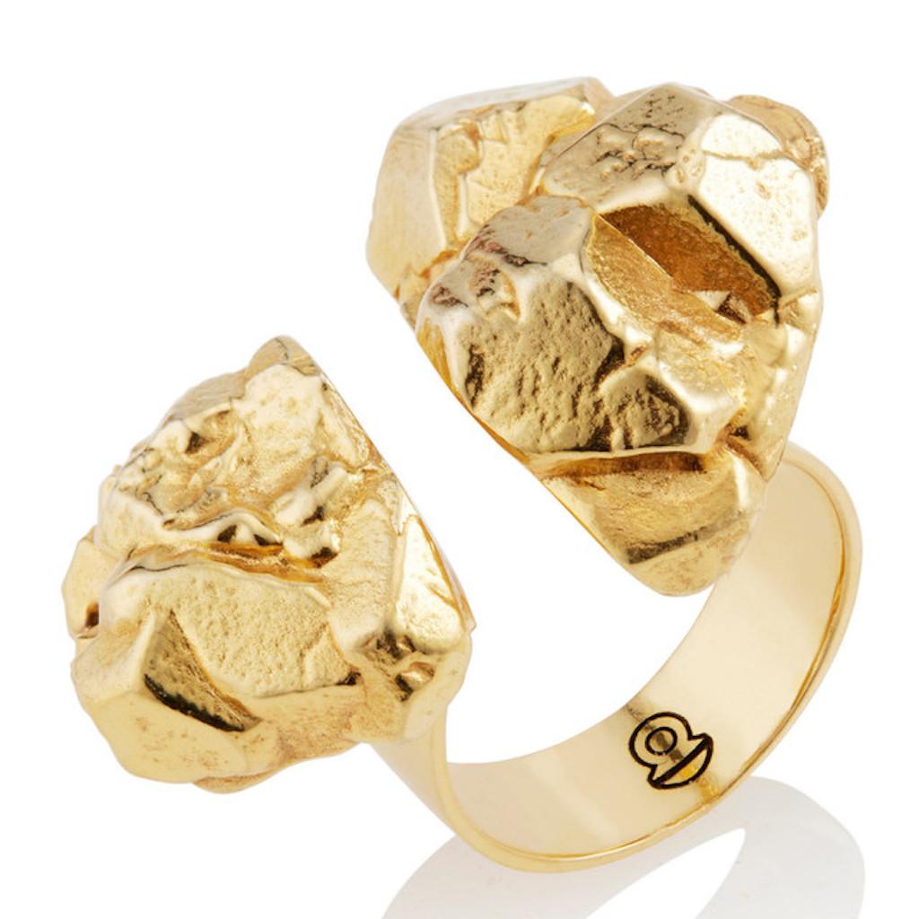 14 Karat Solid Gold Celestial Cluster Ring by Chee Lee Designs In New Condition For Sale In Brooklyn, NY