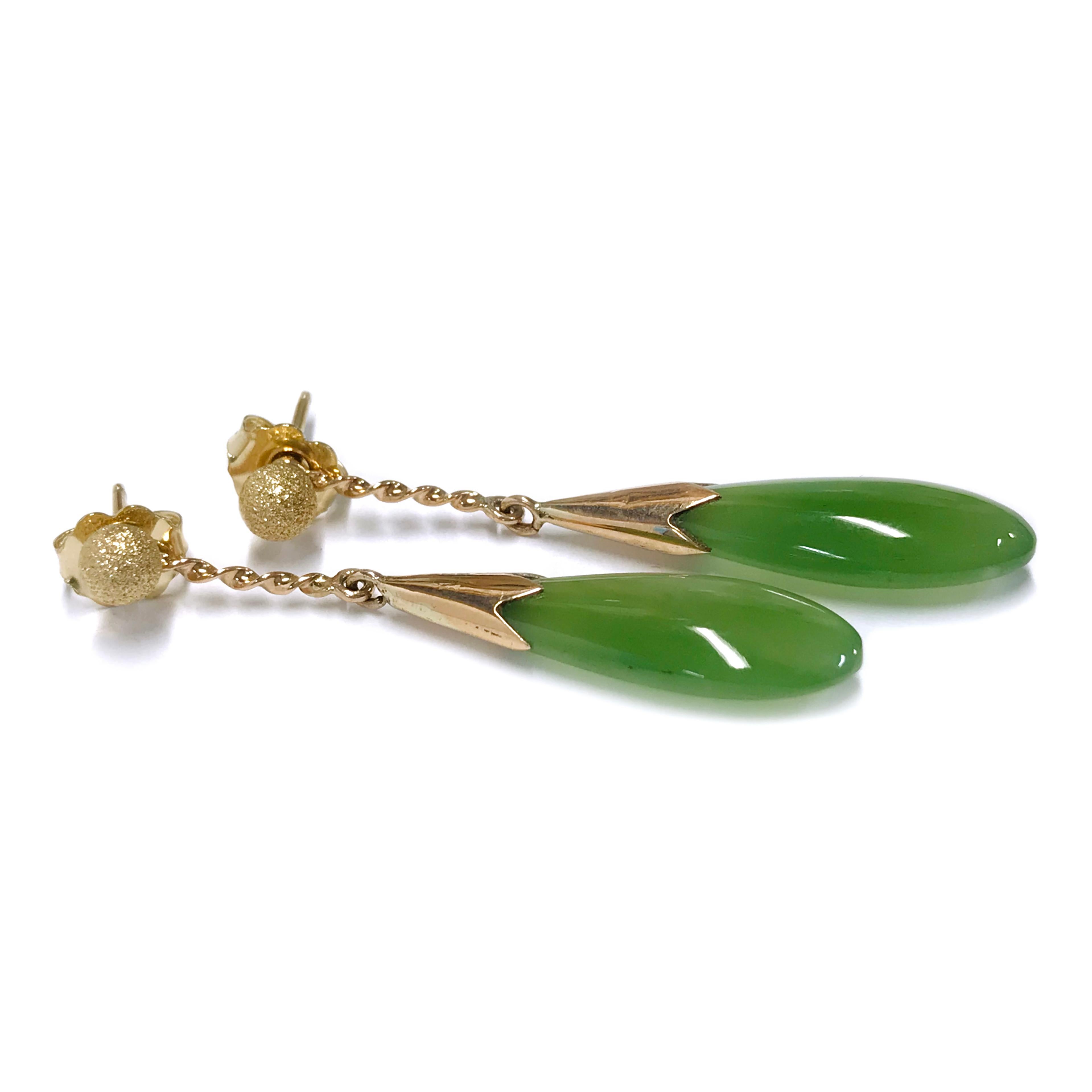 jade teardrop earrings