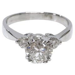 Bague à trois pierres en diamants de 14 carats, 1,27 carat poids total
