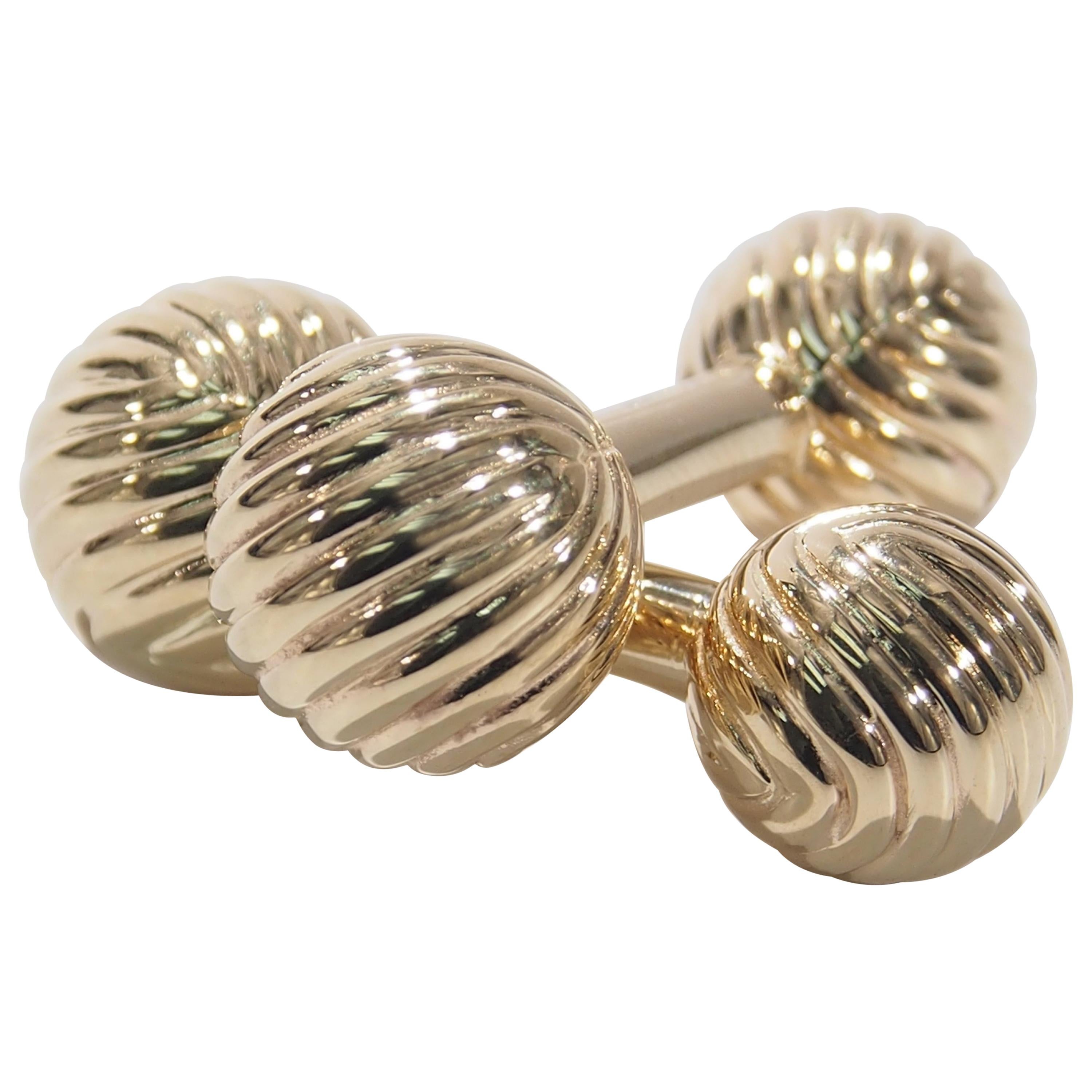 14 Karat Tiffany 
Co. Cuff Links Yellow Gold